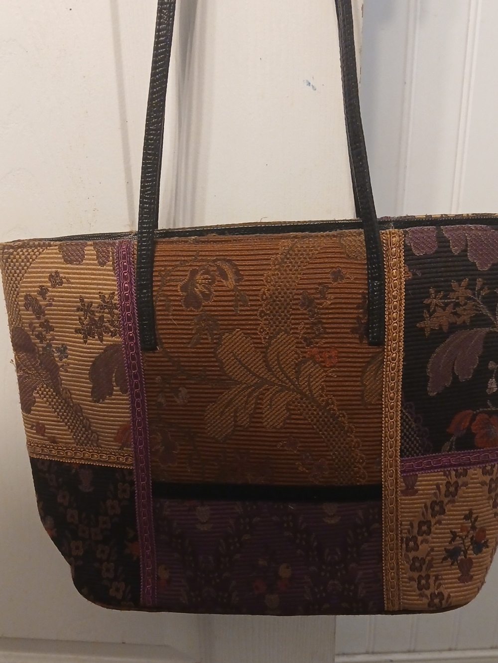 Elegant Multicolor Patchwork Tote Bag